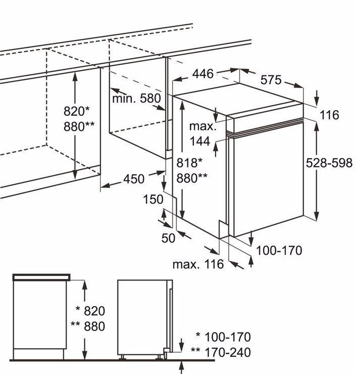 Imaginea Masina de spalat vase Electrolux ESI4200LOX