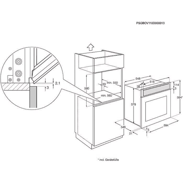 Электрический духовой шкаф electrolux eoc 5851 aox