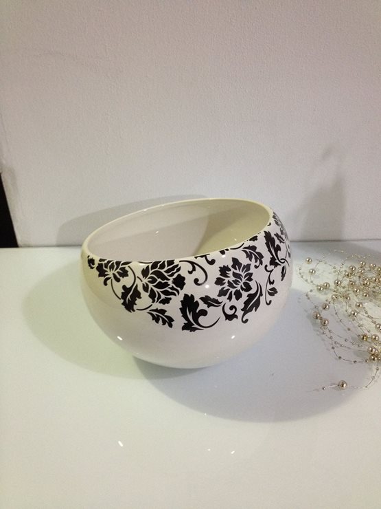 Imaginea Vaza Ceramica negru/alb