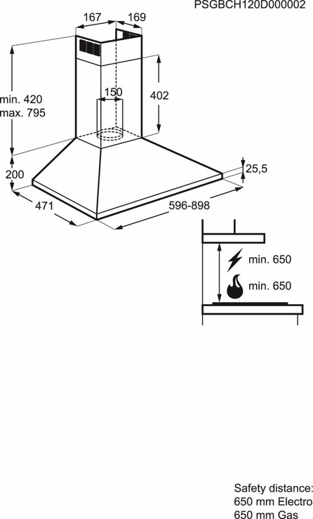 Imaginea Hota Electrolux EFC60151X