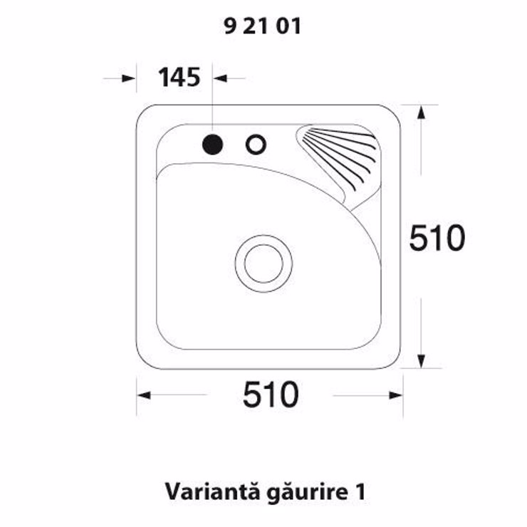 Imaginea CHIUVETA SIMPLA CU SAPUNIERA 201