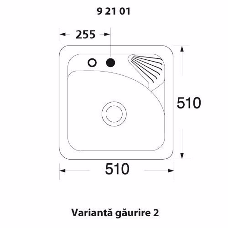 Imaginea CHIUVETA SIMPLA CU SAPUNIERA 201