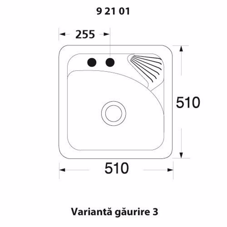 Imaginea CHIUVETA SIMPLA CU SAPUNIERA 201