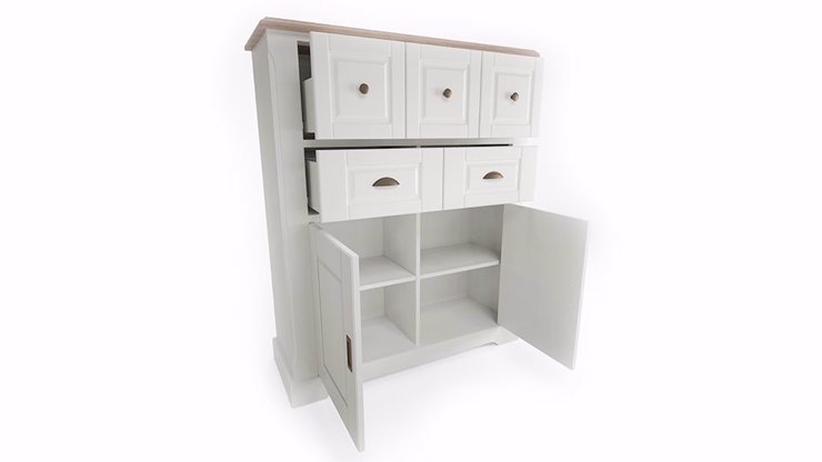 Imaginea Bufet inalt 5 sertare, 2 usi Cottage