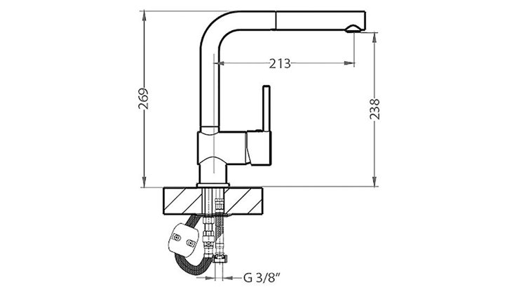 Imaginea Baterie pipa inalta Azeta