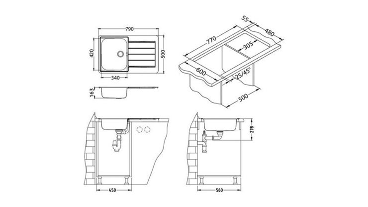 Imaginea Chiuveta Line 80 leinen