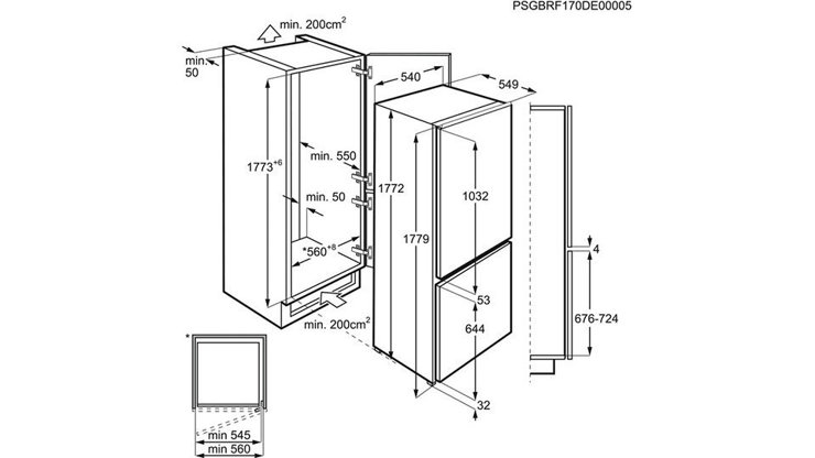 Imaginea Combina  frigorifica  AEG SCB618F3LS