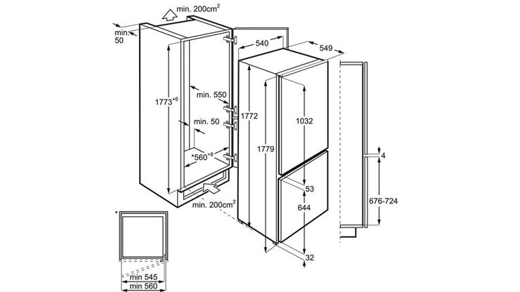 Imaginea Combina  frigorifica  AEG SCE818E6TS