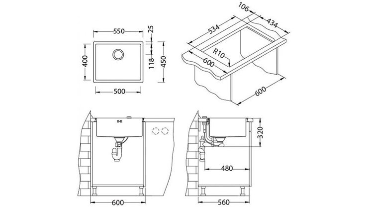 Imaginea Chiuveta Quadrix 50 - Monarch