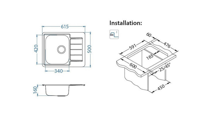 Imaginea Chiuveta Line 110 - Monarch