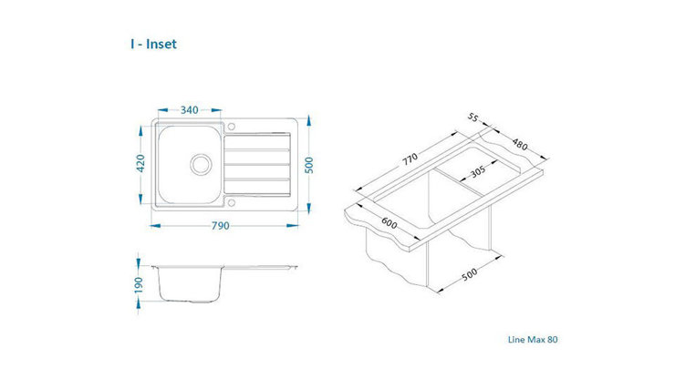 Imaginea Chiuveta Line 80 Max