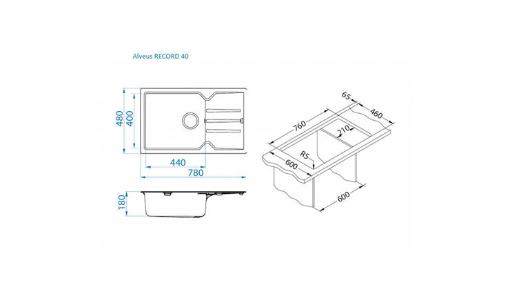 Imaginea Pachet Chiuveta Record 40 + Baterie Flexa