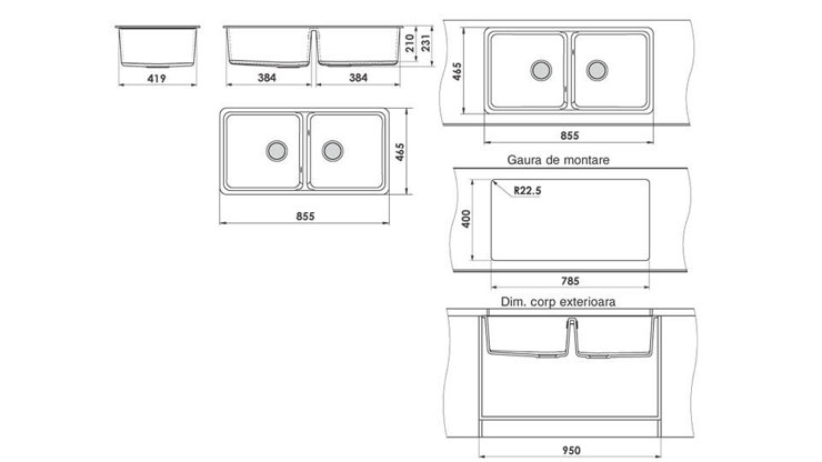 Imaginea Chiuveta cu doua cuve 237