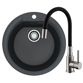 Pachet Cadit 100 si baterie Flexa Negru Satin