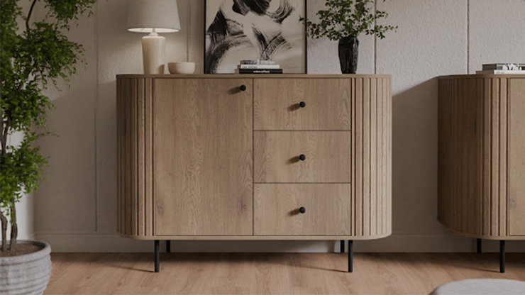 Comoda Ova 1usa 3sertare - stejar artizan