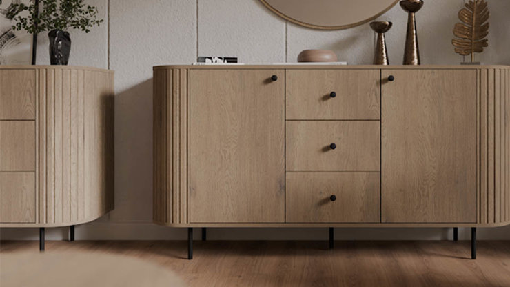 Comoda Ova 2usi 3sertare - stejar artizan