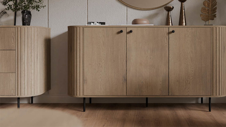 Comoda Ova 3usi - stejar artizan