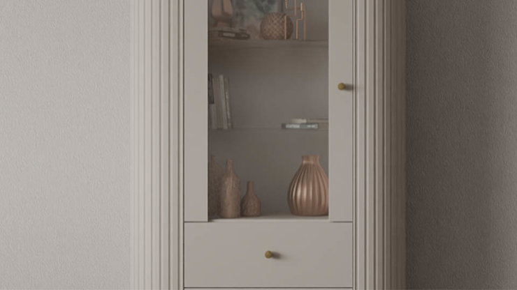 Vitrina Ova 1usa 2 sertare