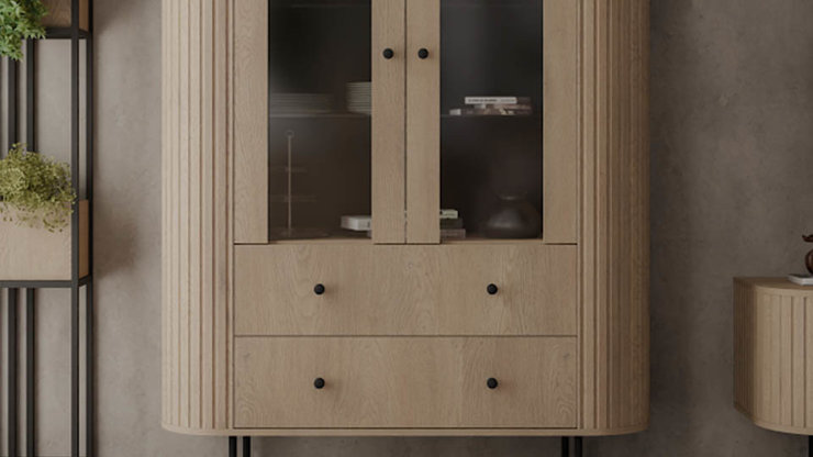 Vitrina Ova 2usa 2 sertare